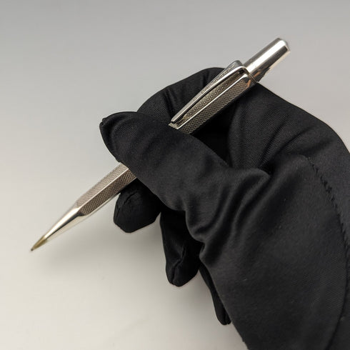 1963 British Vintage Yard O Red Sterling Silver Hexagon Propulsion Pencil Case